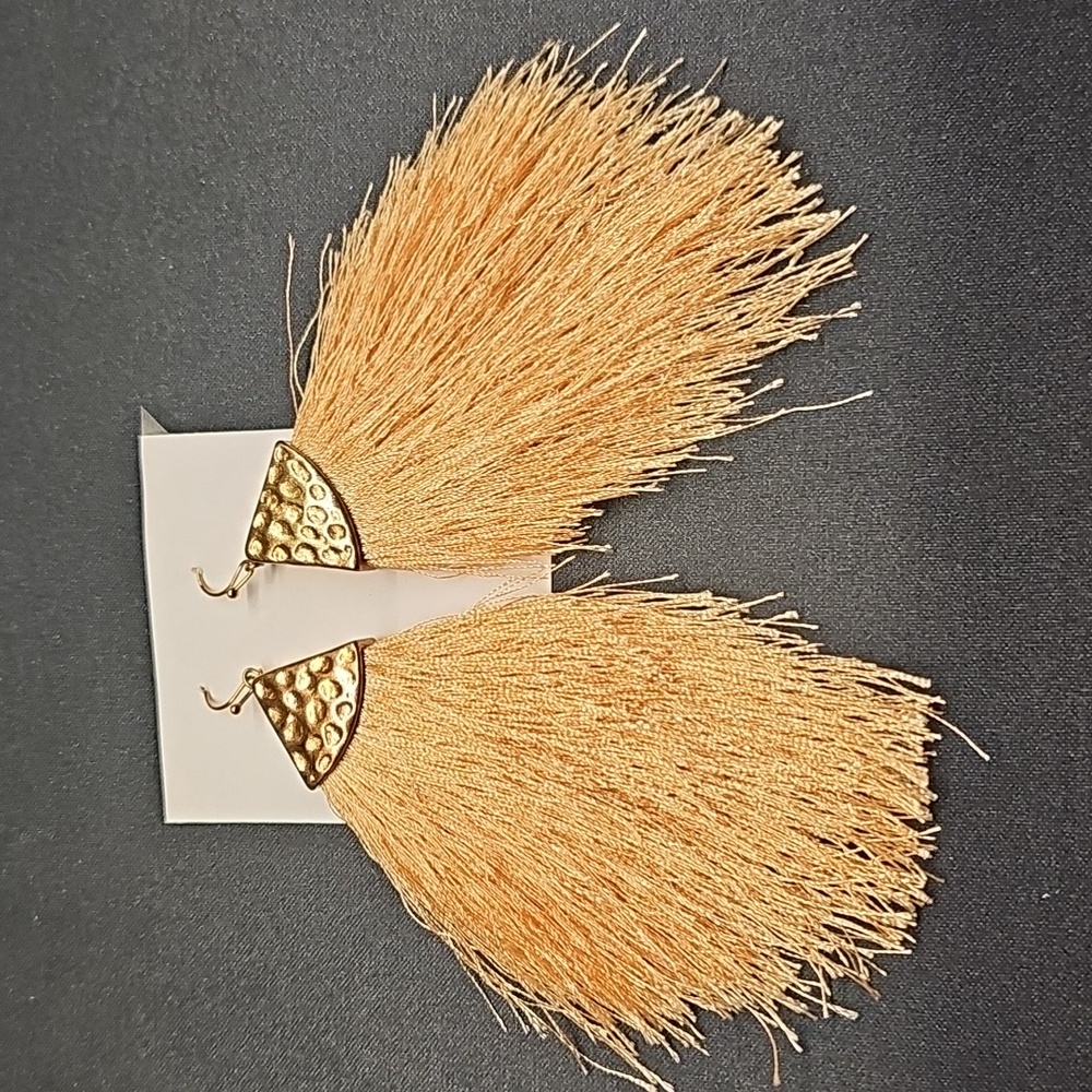 BaubleBar gold fringe earrings
